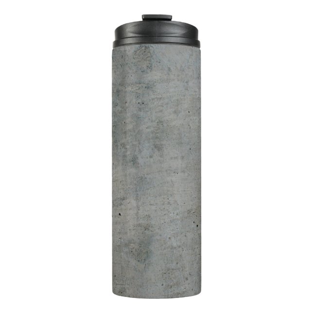 Betonmauer, graue Textur Thermosbecher (Vorderseite)