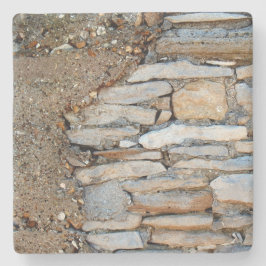 Betonmauer und Stone Textured Wall, Square Unterse Steinuntersetzer