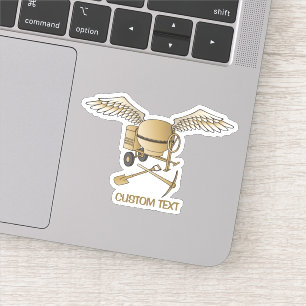 Betonmischer Beige Aufkleber