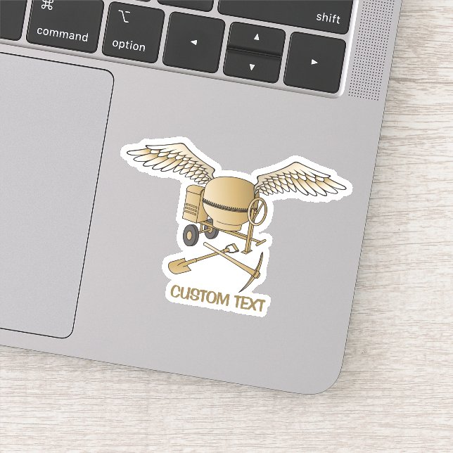 Betonmischer Beige Aufkleber (Detail)