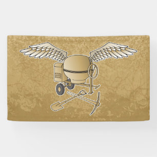 Betonmischer beige banner
