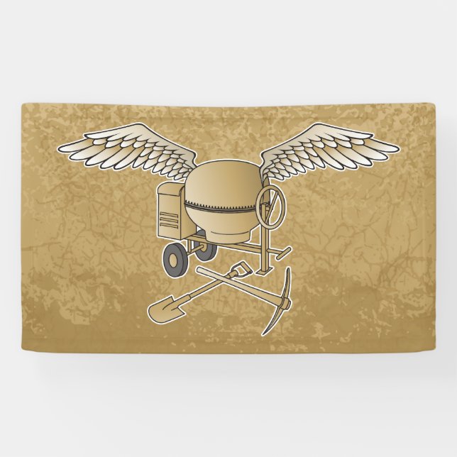 Betonmischer beige banner (Horizontal)