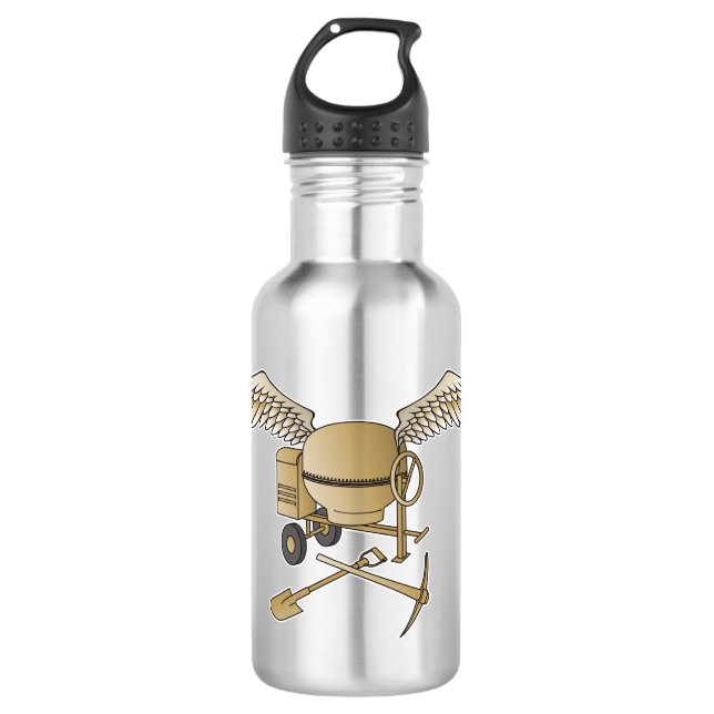 Betonmischer beige edelstahlflasche (Vorderseite)