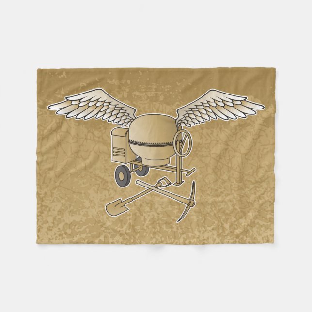 Betonmischer beige fleecedecke (Vorderseite (Horizontal))