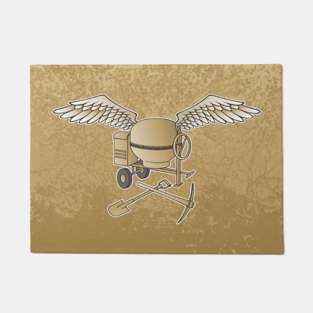 Betonmischer beige fußmatte (Vorderseite)