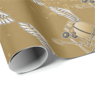 Betonmischer beige geschenkpapier