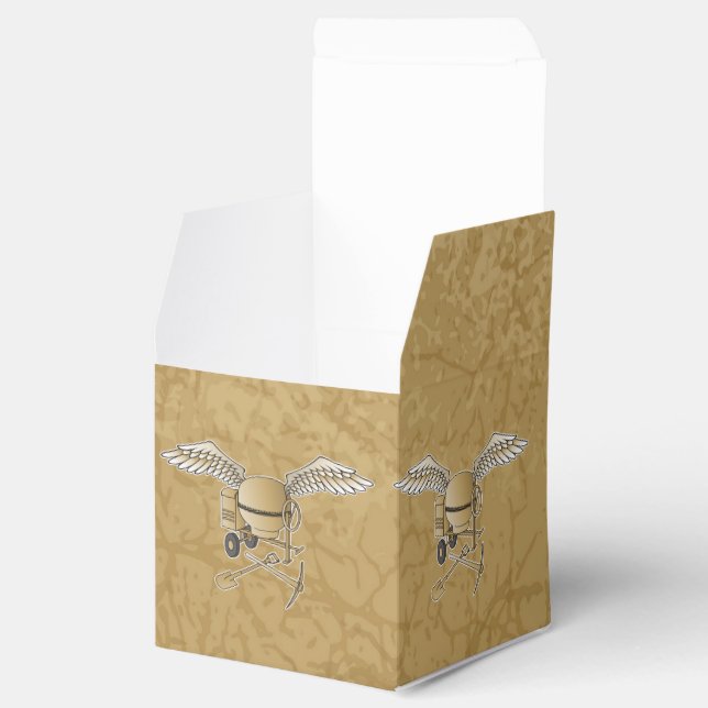 Betonmischer beige geschenkschachtel (Geöffnet)