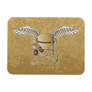 Betonmischer beige magnet