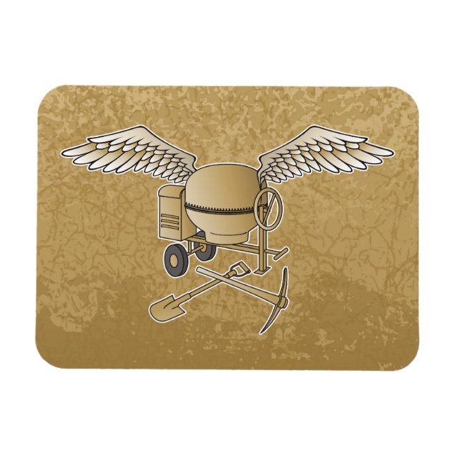 Betonmischer beige magnet (Horizontal)