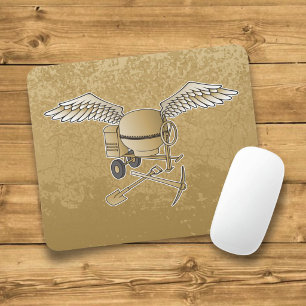Betonmischer beige mousepad