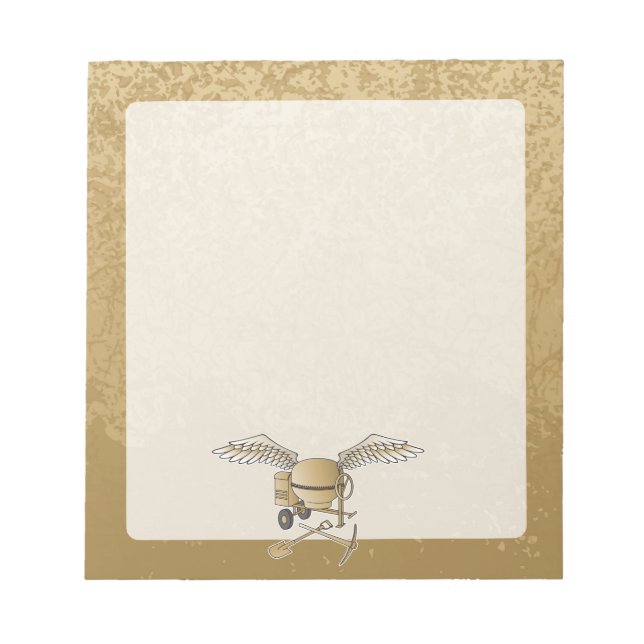 Betonmischer beige notizblock (Vorderseite)