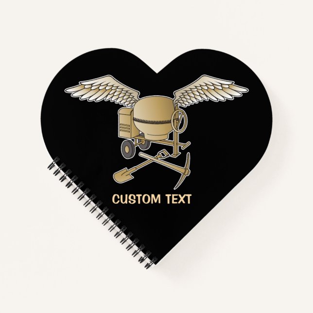 Betonmischer beige notizbuch (Vorderseite)