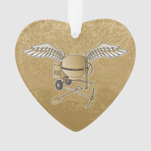 Betonmischer beige ornament