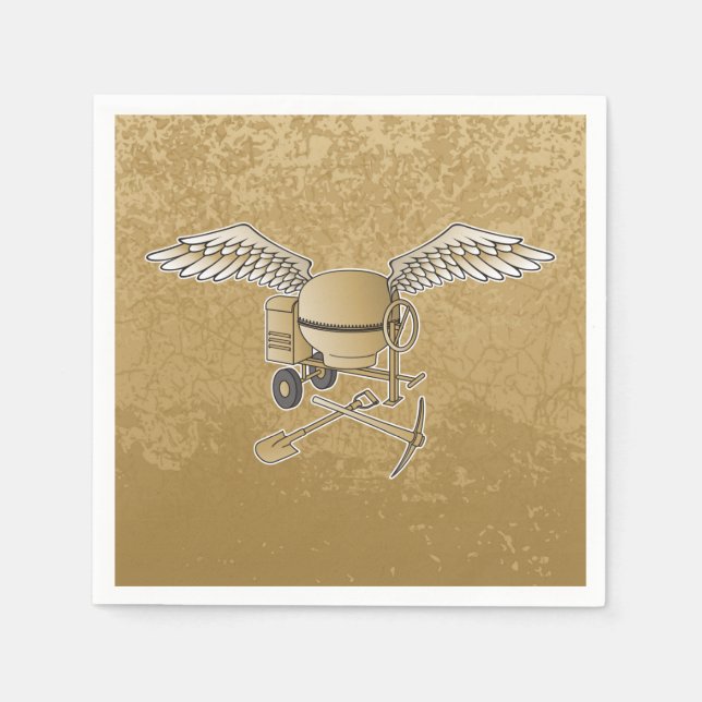 Betonmischer beige serviette (Vorderseite)