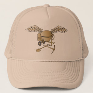 Betonmischer beige truckerkappe