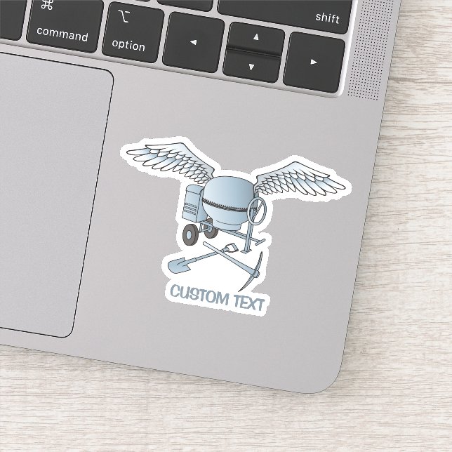 Betonmischer blau-grau aufkleber (Detail)