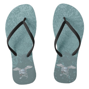 Betonmischer blau-grau flip flops