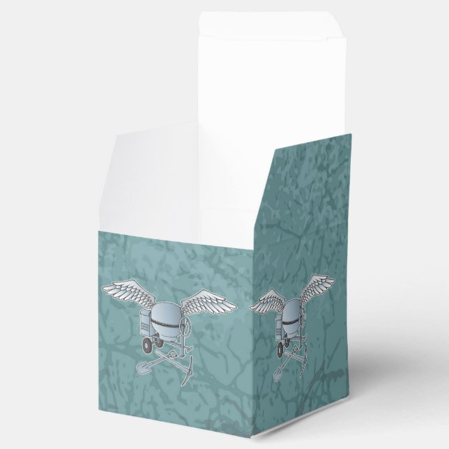 Betonmischer blau-grau geschenkschachtel (Geöffnet)