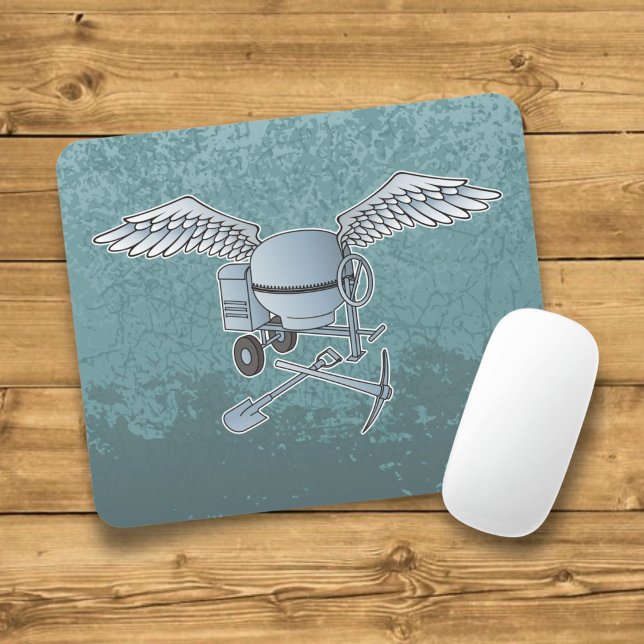 Betonmischer blau-grau mousepad (Von Creator hochgeladen)