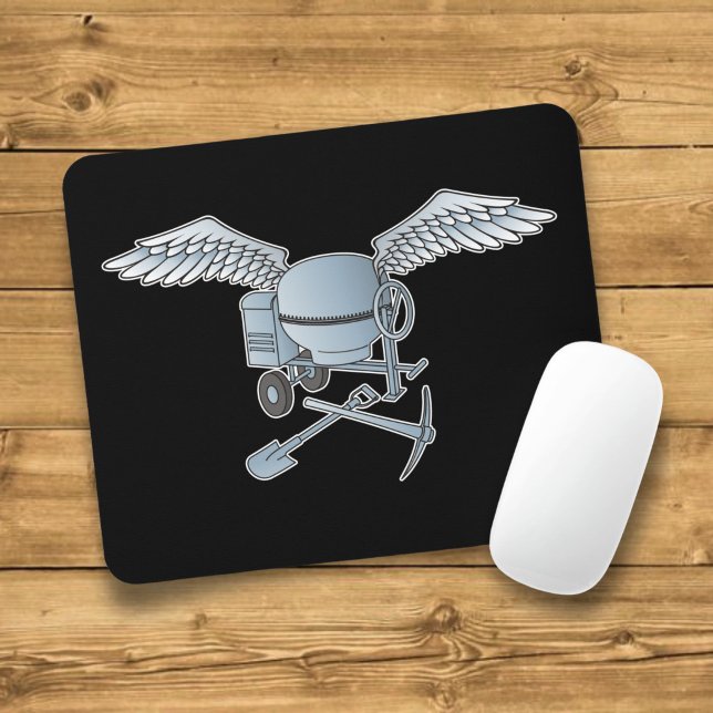 Betonmischer blau-grau mousepad (Von Creator hochgeladen)