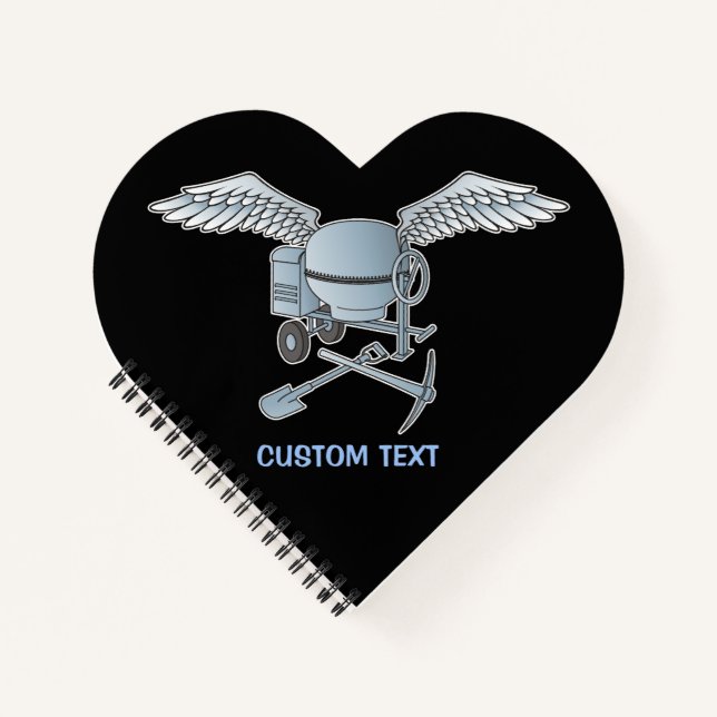 Betonmischer blau-grau notizbuch (Vorderseite)