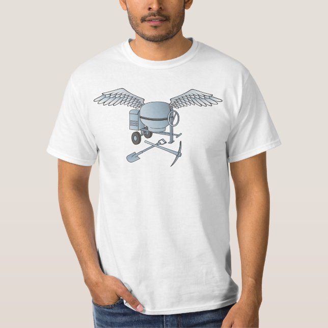 Betonmischer blau-grau T-Shirt (Vorderseite)