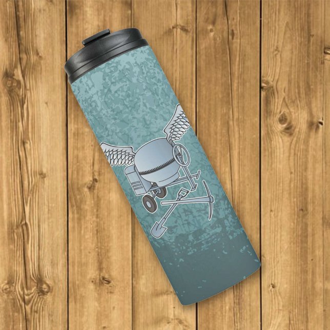 Betonmischer blau-grau thermosbecher (Von Creator hochgeladen)