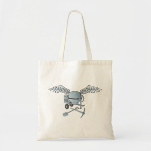 Betonmischer blau-grau tragetasche