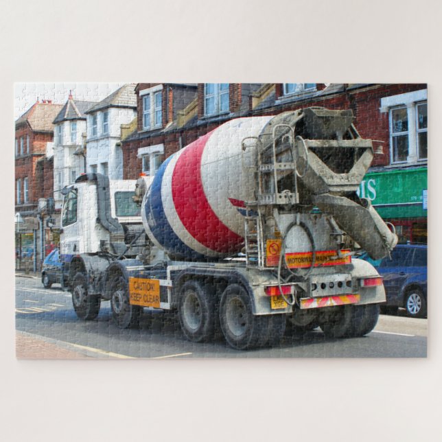 Betonmischer-LKW, England Puzzle (Horizontal)