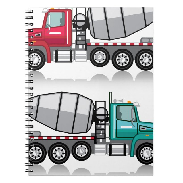 Betonmischer LKW Notizblock (Vorderseite)