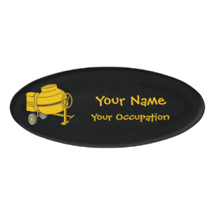 Betonmischer Namenschild