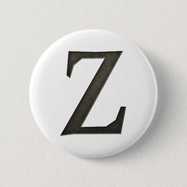 Betonmonogramm-Letter Z Button (Vorderseite)