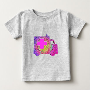 betonte Krankenwagen-Krankenschwester Rettungssani Baby T-shirt