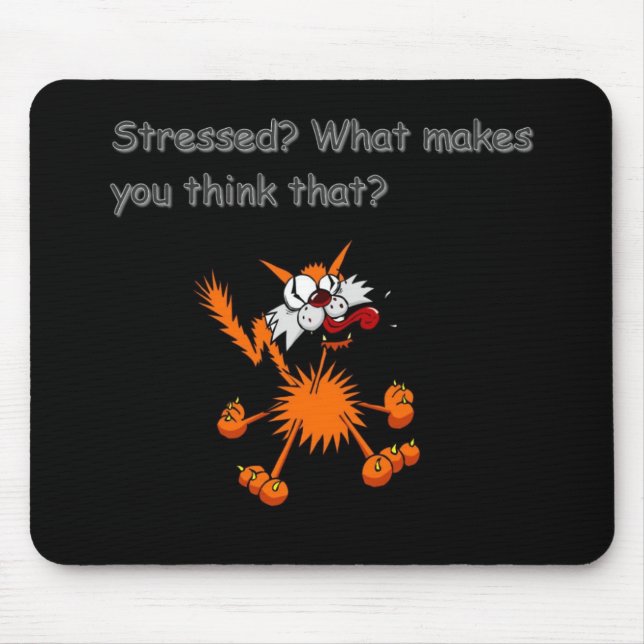 betonte MiezekatzeMausunterlage Mousepad (Vorne)