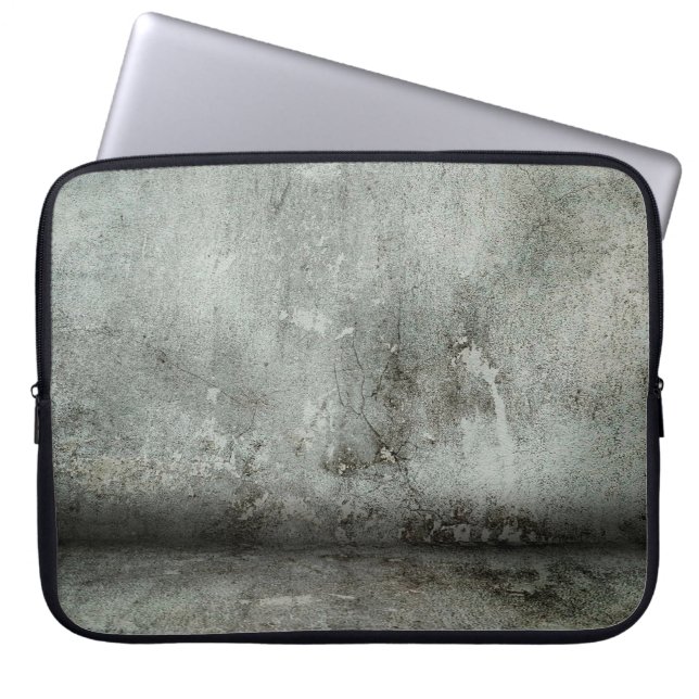 Betonwand Laptopschutzhülle (Vorderseite)