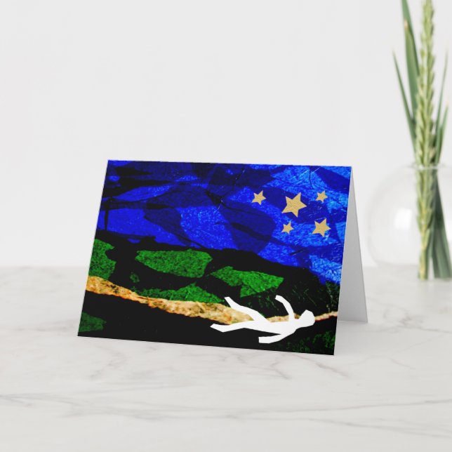 Betrachten der Sterne Notecard Karte (Vorderseite)