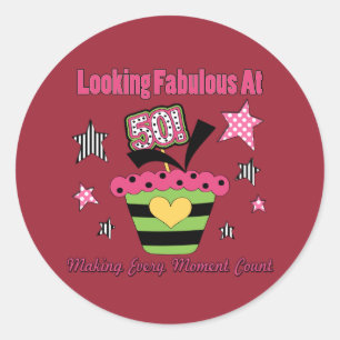 Betrachten fabelhaft 50 runder aufkleber