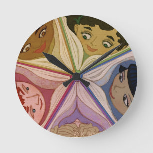 Betrachten Sie Buchuhr Runde Wanduhr