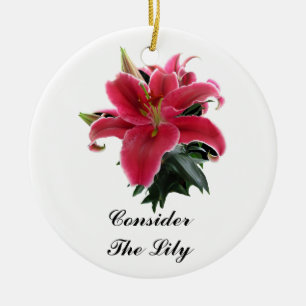 BETRACHTEN SIE DAS LILY-ORNAMENT KERAMIKORNAMENT