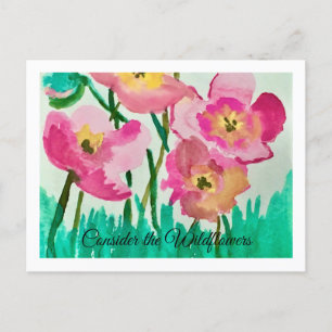 Betrachten Sie die Wildblumen Postkarte