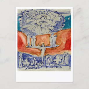 Betrachten Sie Gedanken. Eckhart Tolle. Postkarte