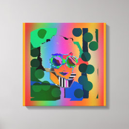 Betrachten von reflektierten Objektiven Leinwanddruck