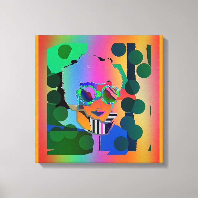 Betrachten von reflektierten Objektiven Leinwanddruck (Vorderseite)