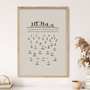 Betrachtet die Lilien, Matthäus 6,28, BibleSketche Poster