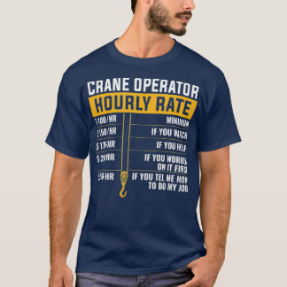 Betreiber eines Krans mit sonniger Stundenzahl T-Shirt