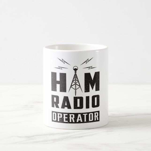 Betreiber HAM Radio Antenna Amateur Frequency Gift Kaffeetasse (Mittel)