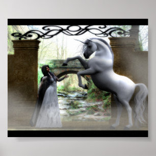 Betreten Sie das Reich des Einhorns Poster