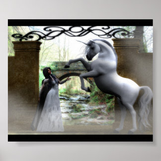 Betreten Sie das Reich des Einhorns Poster