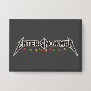 Betreten Sie Schneemann Weihnachten Rocker Winter  Button