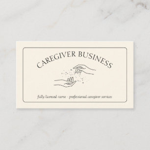 Betreuer Pflege ambulanter Krankenpfleger Erwachse Visitenkarte